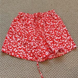 J. Crew Red Floral Women's Shorts
